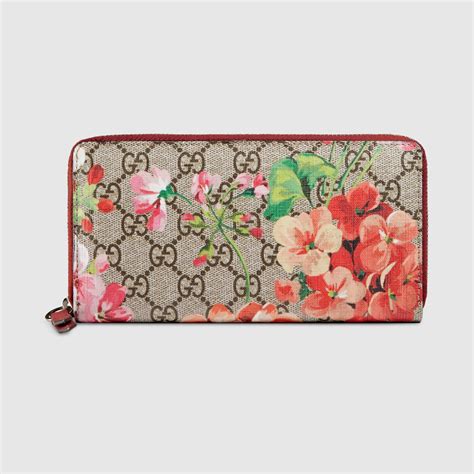 gucci floral bloom wallet|Gucci signature zip around wallet.